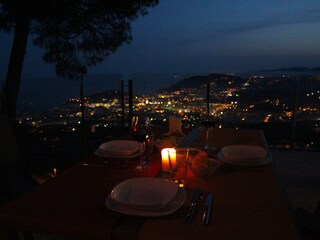 Abendstimmung auf der Terrasse