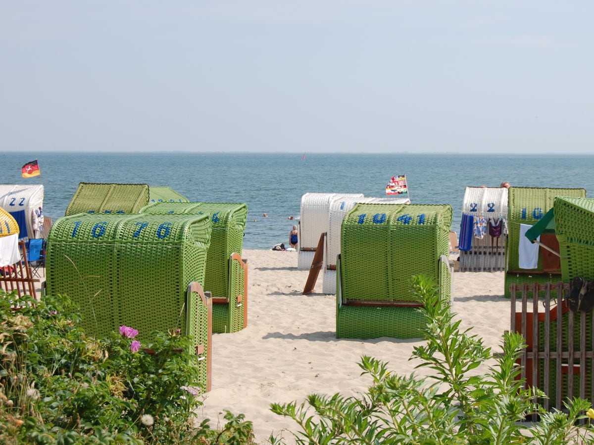 Genießen Sie den nahen Strand (ca.500 m) im Strandkorb.