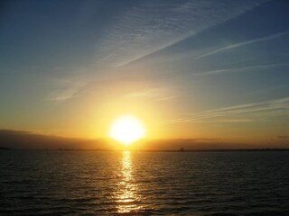 Sonnenuntergang überm Bodden