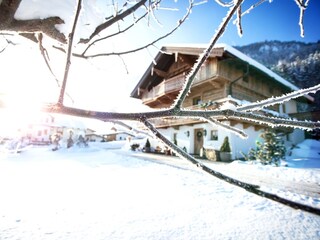 Aussenansicht Haus im Winter