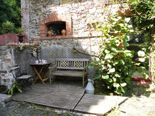 Details des kleinen Innenhofs