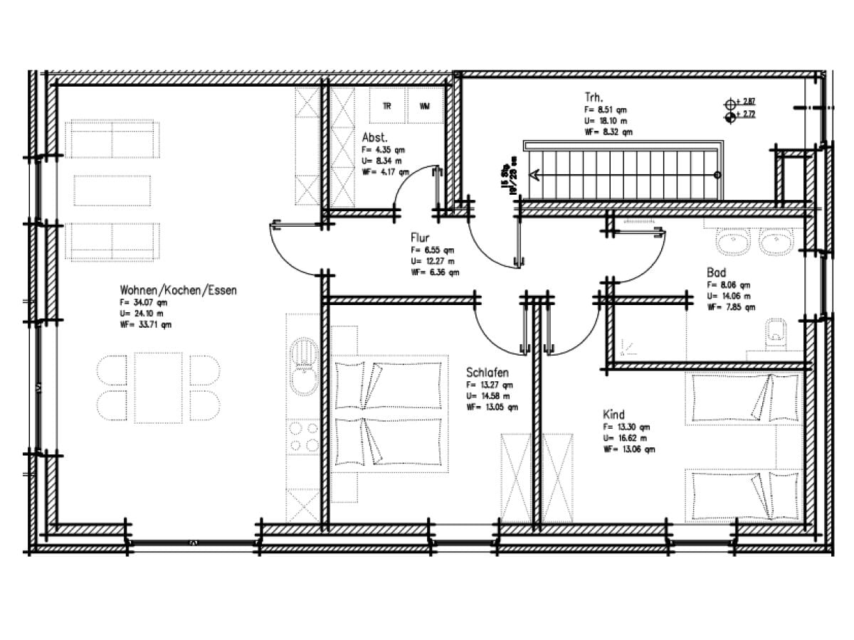 Ferienwohnung Carolinensiel Grundriss 22