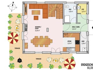 Ferienhaus Glowe Grundriss 21