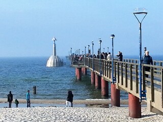Diving gondola and pier of Zingst