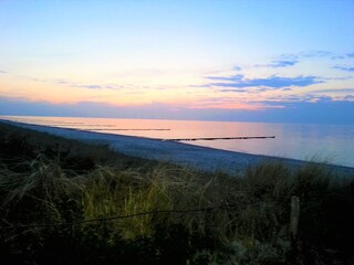 Peaceful evening atmosphere on the beach