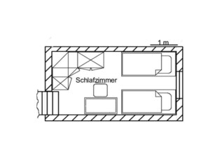 Zweites Schlafzimmer im Untergeschoß