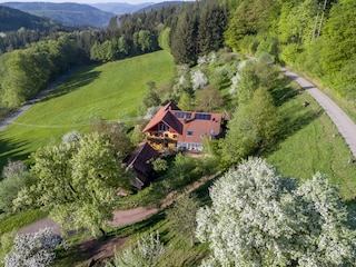 Blick auf das Anwesen