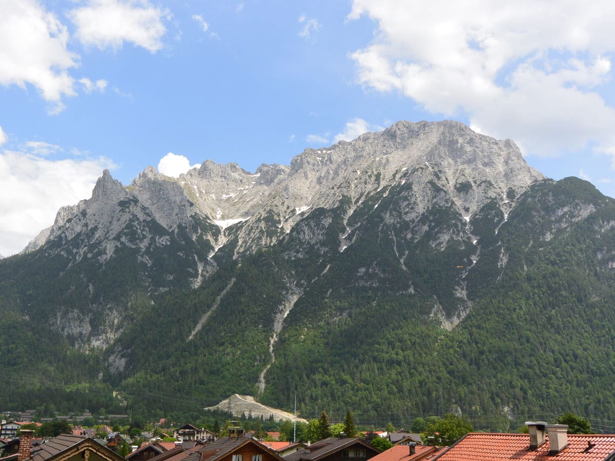 Aussicht Richtung Karwendel vom Balkon aus