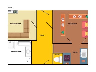 Vakantiehuis Serooskerke Grondplan 27