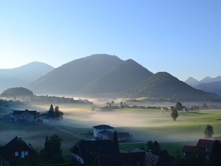 Morgenstimmung Ausblick von ihrem Garten