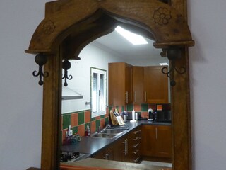 gas cooker, microwave and fridge-freezer