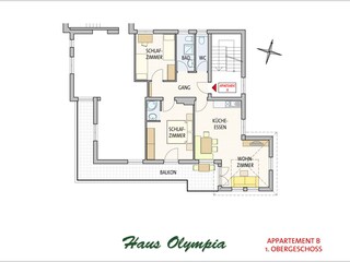 Appartamento Lans Pianta del piano 9