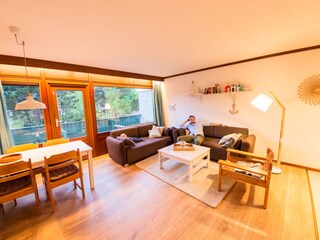 Living room with dining area