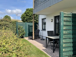 Terrasse mit Boddenblick