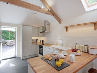 Kitchen with door into the garden