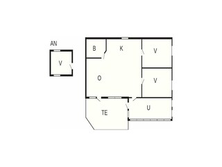 Vakantiehuis Ambjörnarp Grondplan 4