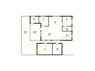 Vakantiehuis Aalbæk Grondplan 23