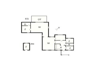 Vakantiehuis Glyngøre Grondplan 26