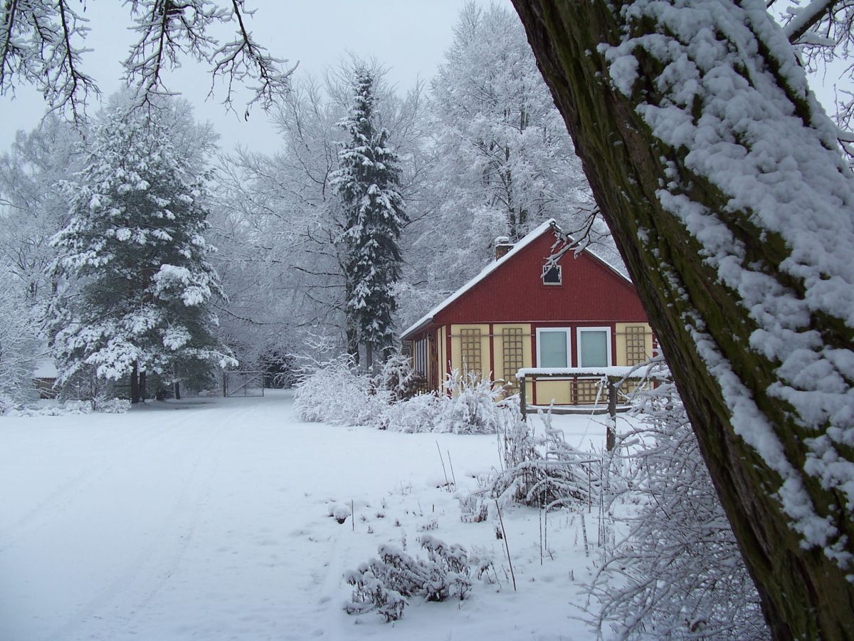 Ferienhaus im Winter