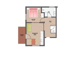 Appartamento per vacanze Unterach am Attersee Pianta del piano 23