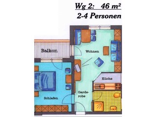 Appartamento per vacanze Leutasch Pianta del piano 41