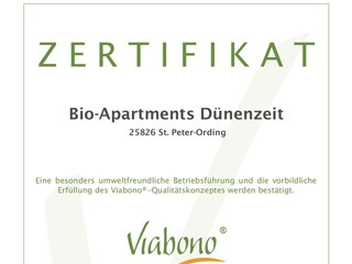 Umweltzertifikat von Viabono