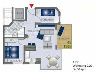 Appartement de vacances Großenbrode Plan d'étage 21