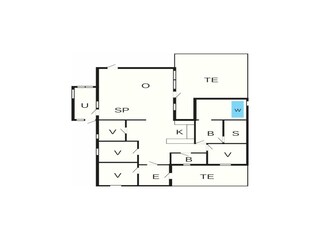 Vakantiehuis Saltum Grondplan 23