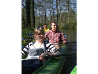 mit dem Paddelboot unterwegs