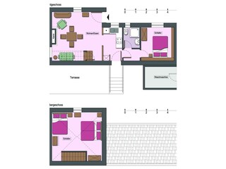 Grundriss Häuschen Pavillon mit Garten