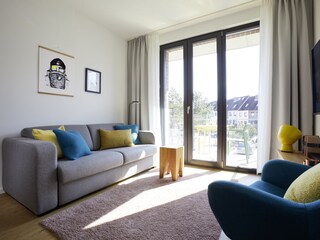 Wohnbereich mit Schlafsofa