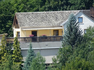 Blick aufs Ferienhaus