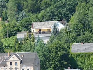 Blick aufs Ferienhaus