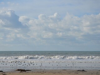 Strand bei Hochwasser
