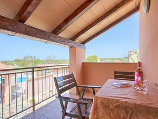 terrace from the bedroom on the floor in house nr.1