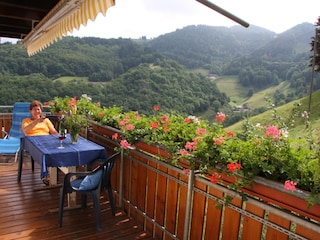 Balkon der Wohnung Panoramablick