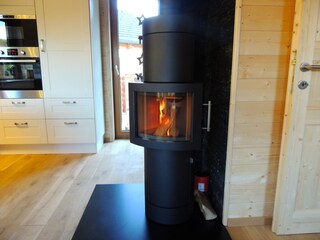 Wood stove for cosy days and evenings