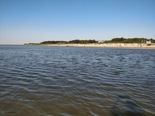Blick zum Sahlenburger Strand