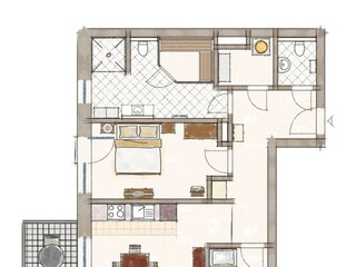 Apartamento de vacaciones Sahlenburg Plano de planta 23