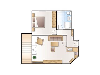 Ferienwohnung Stuibock Grundriss