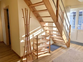 Treppenaufgang und Garderobe
