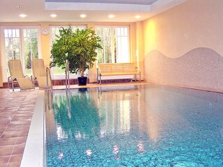 Our swimming pool in the spa area (free)