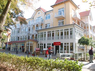 The dune castle photographed from Ostseeallee