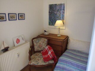 Schlafzimmer - Einzelbett in Nische