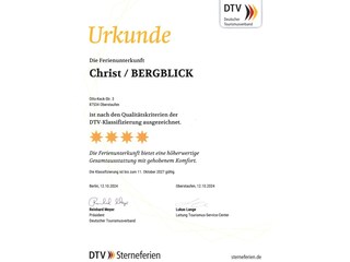 Top award from DTV as a high-quality 4star holiday home