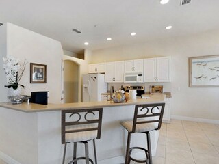 open kitchen of the villa in Cape Coral, Florida