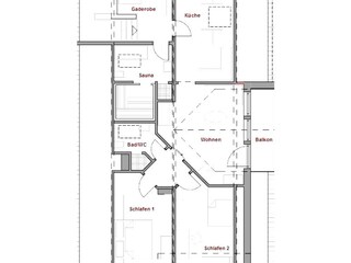 Grundriss unserer Ferienwohnung