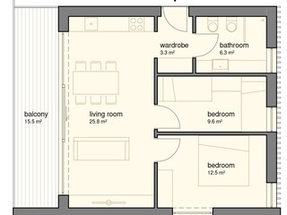 Appartamento Bruneck Pianta del piano 19