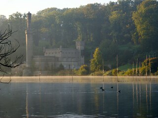 Steamer house in the morning glow