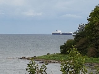 Eine Flensburger Fähre auf Probefahrt aus der Werft